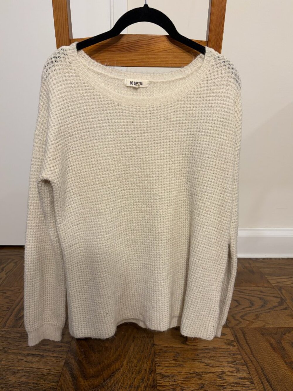 Gray Waffle Knit Sweater